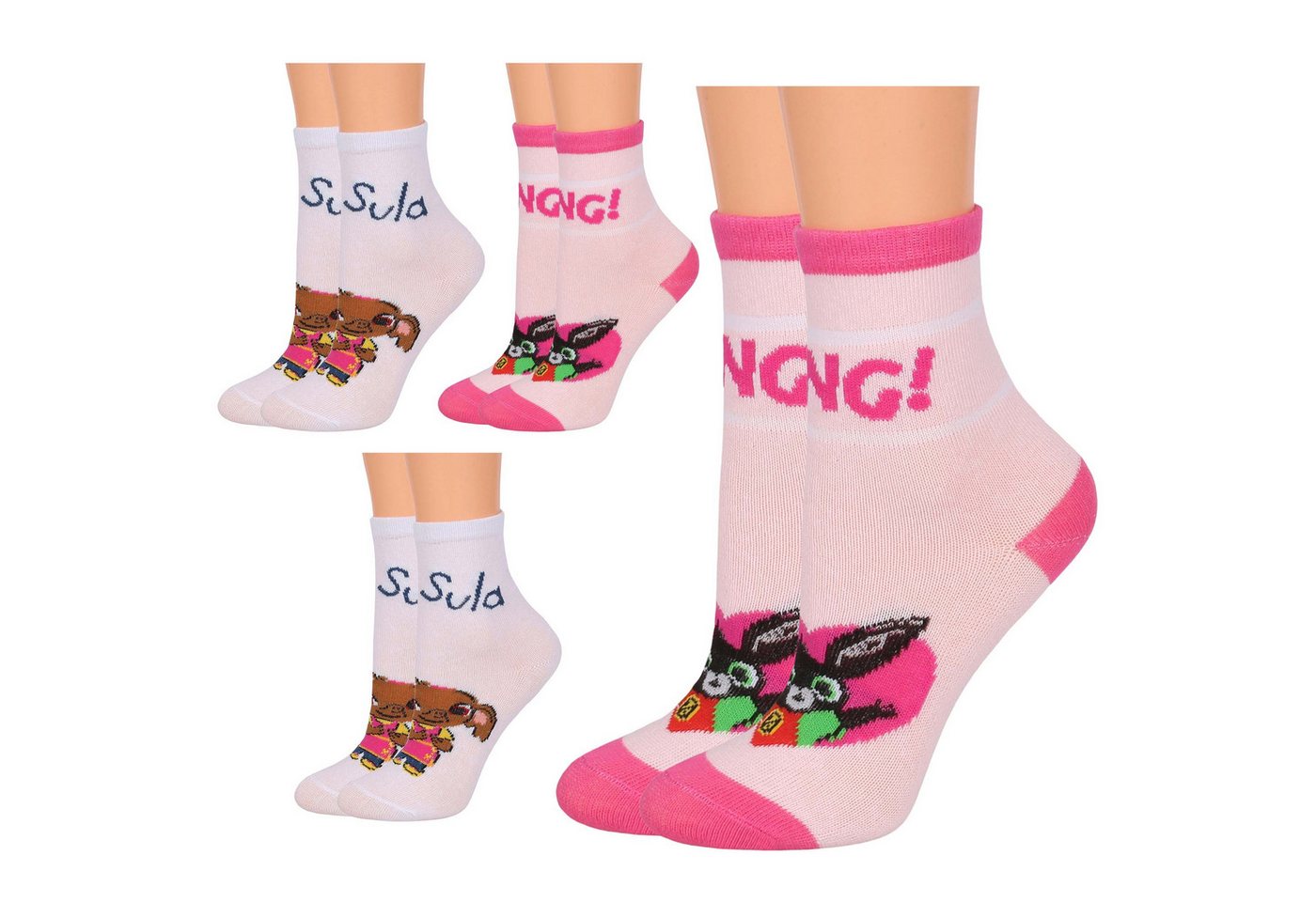 Sarcia.eu Haussocken Bing Mädchen-Socken-Set, lange Socken 4 Paar 31/34 EU von Sarcia.eu