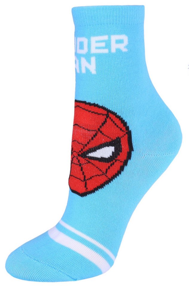 Sarcia.eu Haussocken Blaue Jungensocken Spider Man 23/26 EU von Sarcia.eu