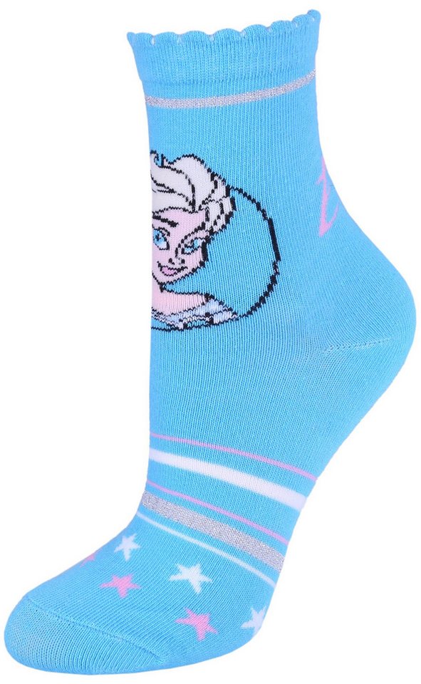 Sarcia.eu Haussocken Blaue Mädchen-Socken Anna und Elsa FROZEN DIE EISKÖNIGIN 31/34 EU von Sarcia.eu