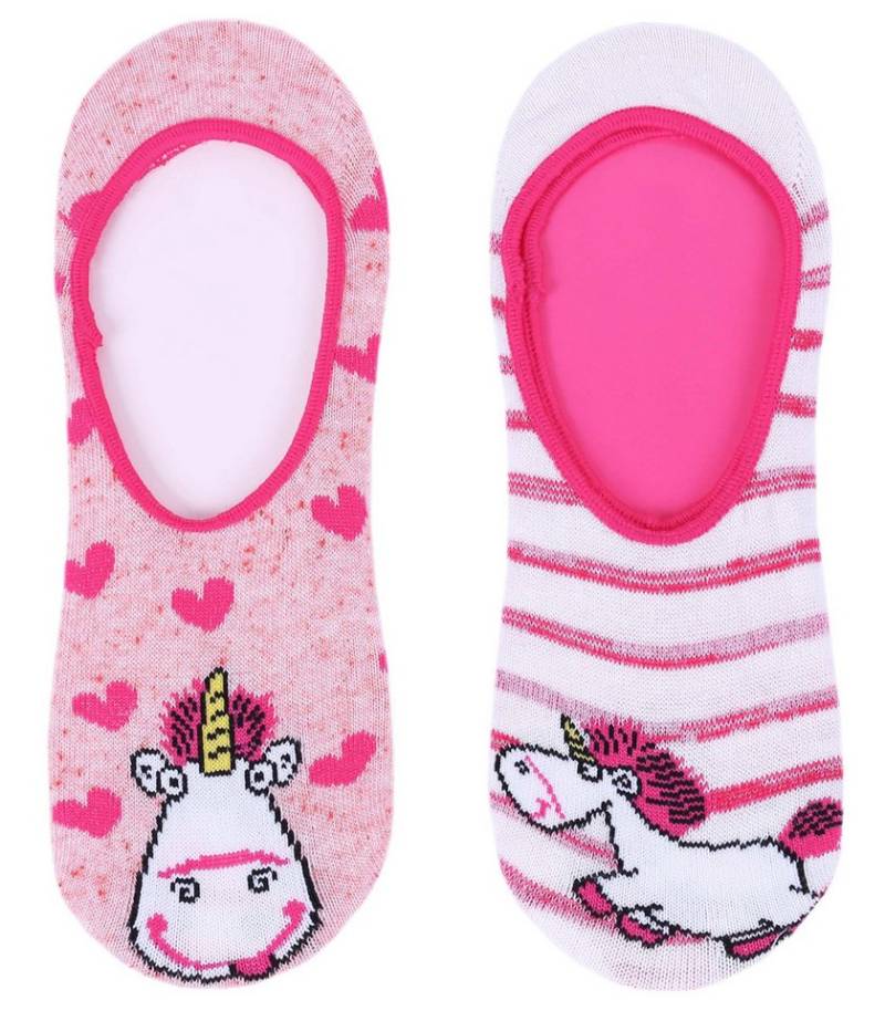 Sarcia.eu Haussocken DESPICABLE ME UNICORN Füßlinge für Damen pink - 2 Paar von Sarcia.eu