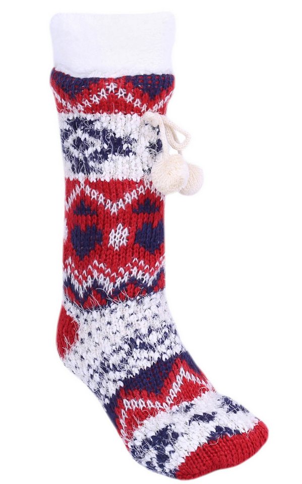 Sarcia.eu Haussocken Dunkelblaue und rote Schlafsocken von Sarcia.eu