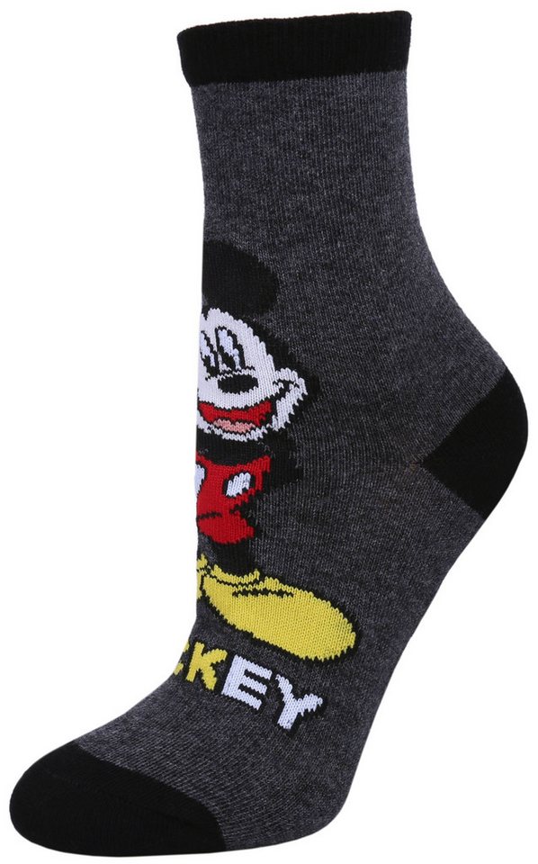 Sarcia.eu Haussocken Dunkelgraue Socken für Jungen mit Motiv von Mickey Mouse 26.5/30.5 EU von Sarcia.eu