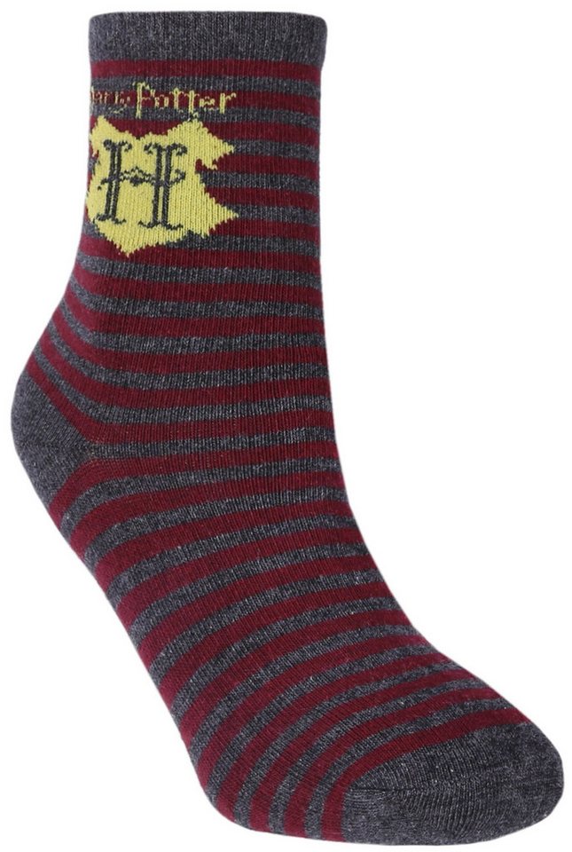 Sarcia.eu Haussocken Grau-burgunderrote Socken Harry Potter 27/30 EU von Sarcia.eu