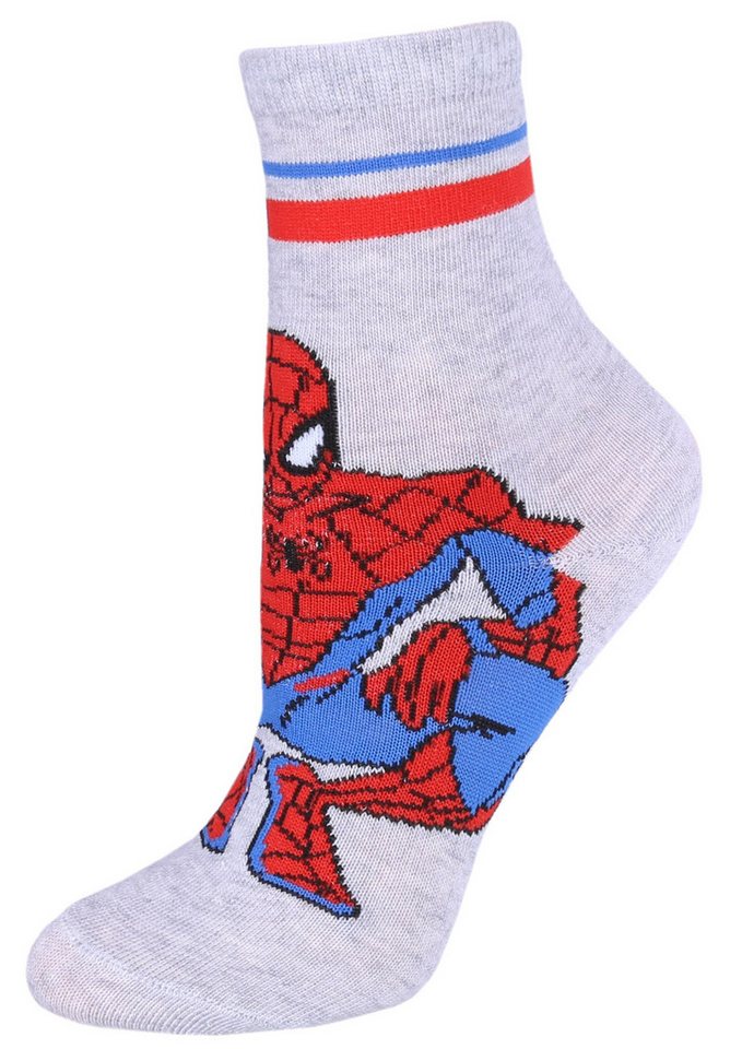 Sarcia.eu Haussocken Graue Jungensocken Spider Man 23/26 EU von Sarcia.eu