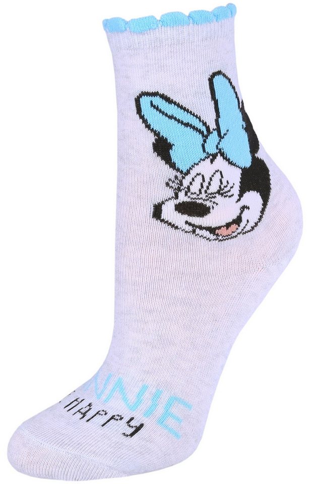 Sarcia.eu Haussocken Graue Mädchensocken Minnie Mouse 23/26 EU von Sarcia.eu