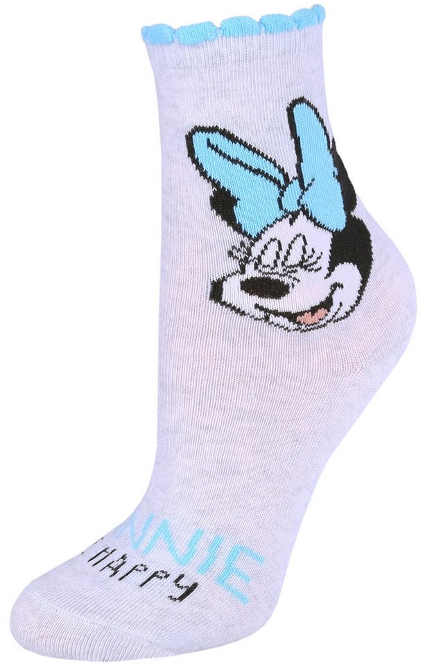 Sarcia.eu Haussocken Graue Mädchensocken Minnie Mouse 31/34 EU von Sarcia.eu