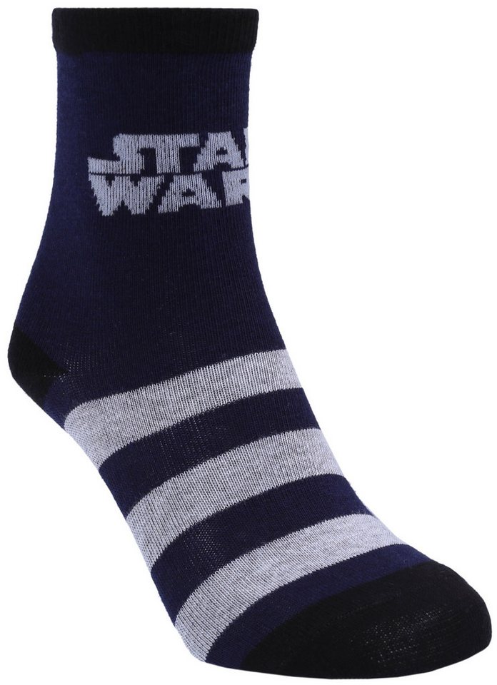 Sarcia.eu Haussocken Graue-dunkelblaue STAR WARS DISNEY Socken 26.5/30.5 EU von Sarcia.eu