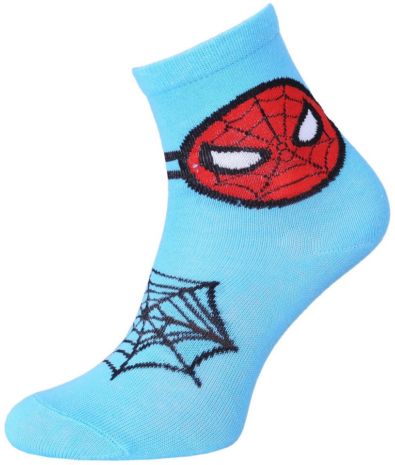 Sarcia.eu Haussocken Hellblaue Kindersocken Jungensocken Spider-Man MARVEL 26.5/30.5 EU von Sarcia.eu