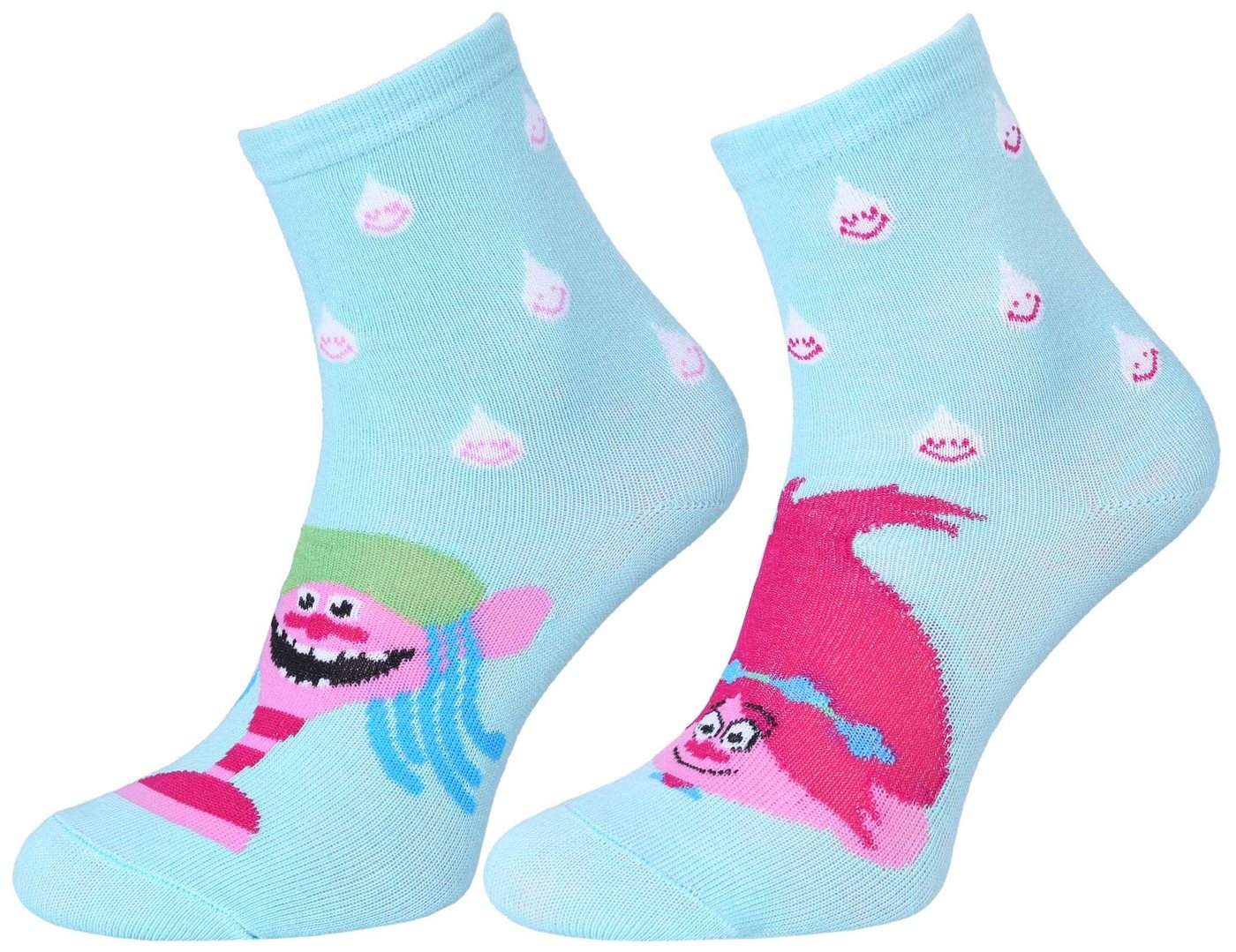 Sarcia.eu Haussocken Pfefferminzfarbige Mädchen-Socken TROLLS 23/26 EU von Sarcia.eu