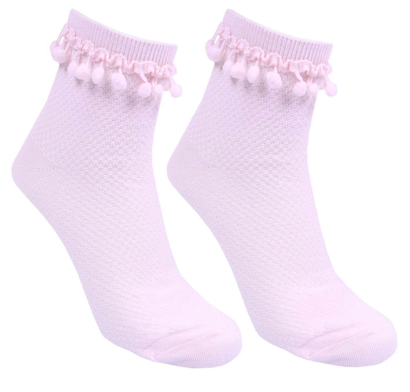 Sarcia.eu Haussocken Socken mit Pompons für Damen, pink, lang - 37-42 von Sarcia.eu