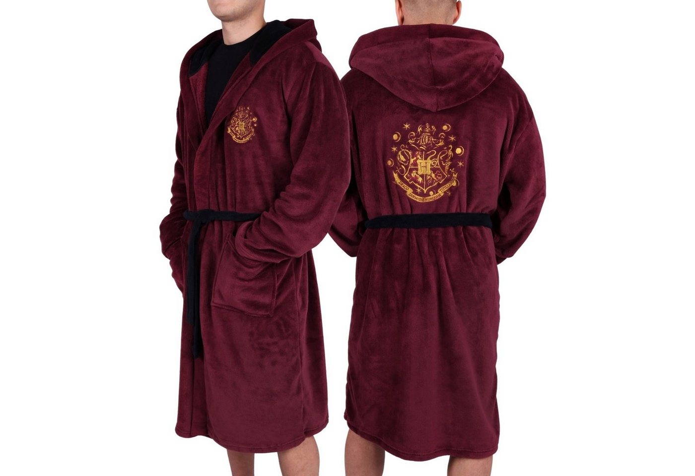 Sarcia.eu Herrenbademantel Harry Potter Hogwarts Bademantel/Morgenmantel für Herren, bordeauxrot von Sarcia.eu