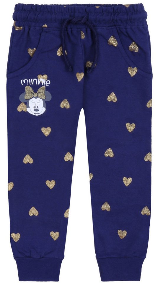 Sarcia.eu Jogginghose Dunkelblaue Jogginghose mit goldenen Herzen MINNIE MOUSE 8-9 Jahre von Sarcia.eu