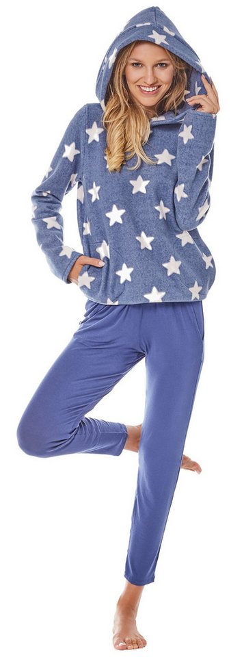 Sarcia.eu Kapuzensweatshirt Blaues Sweatshirt mit Sternen Pigeon M von Sarcia.eu