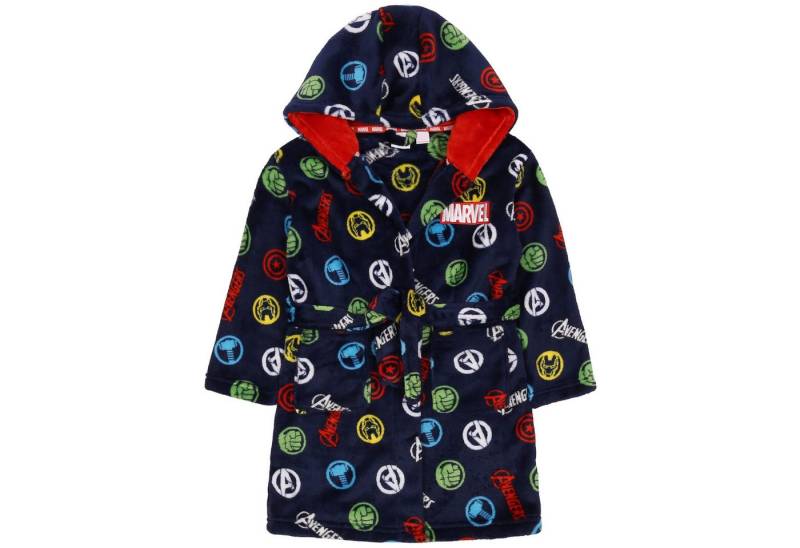 Sarcia.eu Kinderbademantel Dunkelblauer weicher Bademantel mit Kapuze Avengers 2-3 Jahre von Sarcia.eu