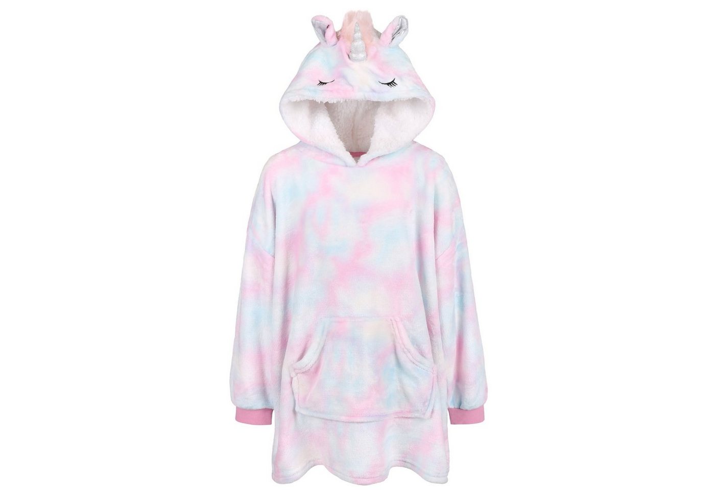 Sarcia.eu Kinderbademantel Einhorn Tie-Die Pullover/Bademantel mit Kapuze, für Kinder 104-116 cm von Sarcia.eu