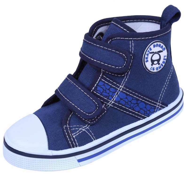 Sarcia.eu Knöchelhohe dunkelblaue Jungen-Snekaers mit Klettverschluss 25 EU Babystiefel von Sarcia.eu