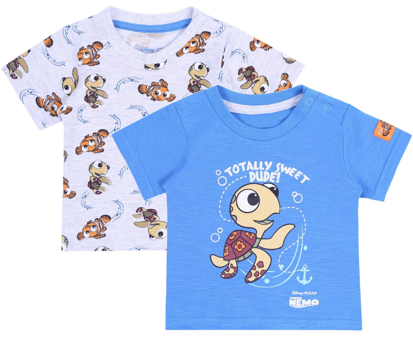 Sarcia.eu Kurzarmbluse 2x Blaugraues Hemd, Nemo DISNEY T-Shirt 3-6 Monate Sarcia.eu Kurzarmbluse 2x Blaugraues Hemd, Nemo DISNEY T-Shirt 3-6 Monate von Sarcia.eu