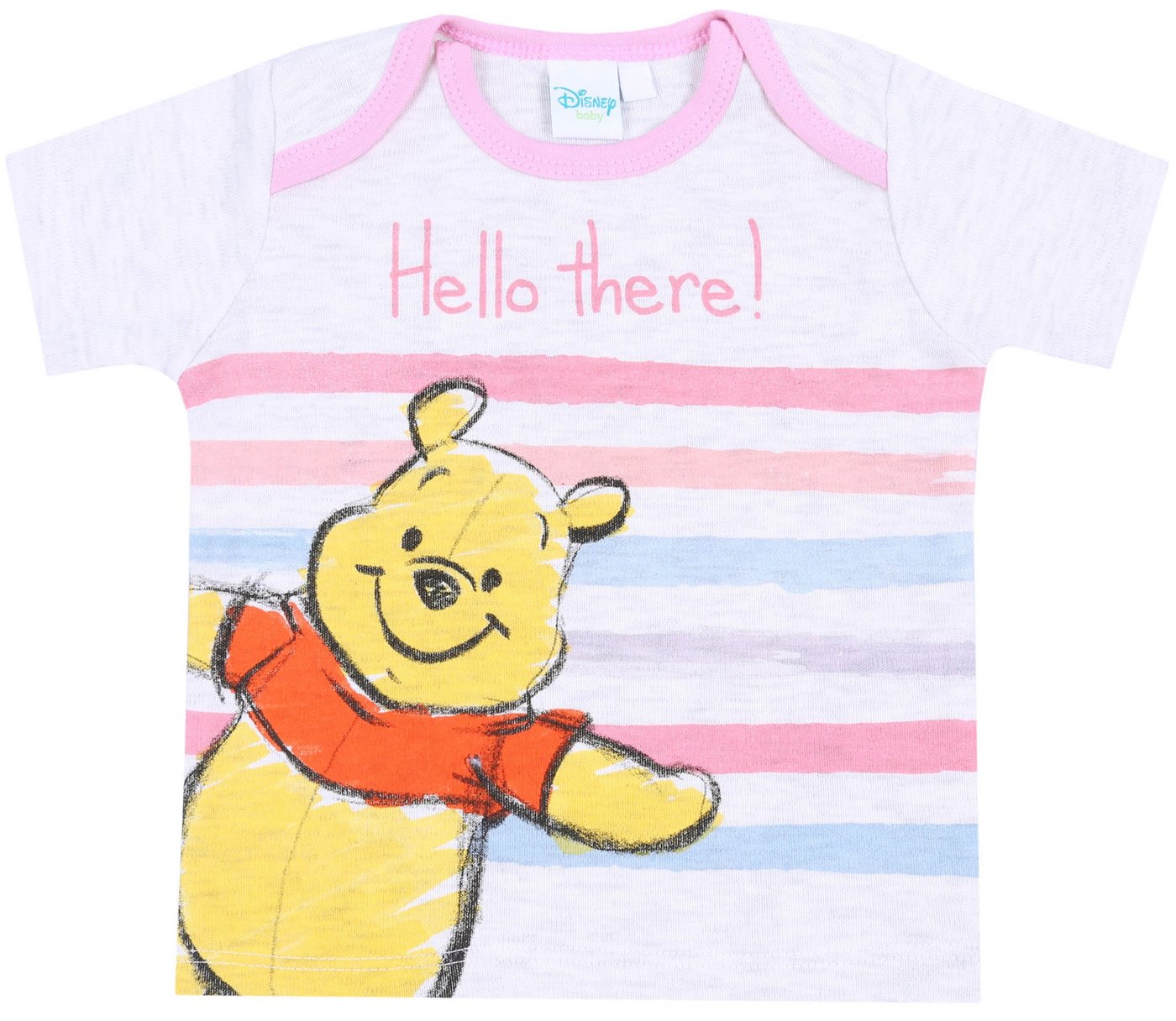 Sarcia.eu Kurzarmbluse Beige-rosa T-Shirt Winnie the Pooh Disney 9 Monate von Sarcia.eu