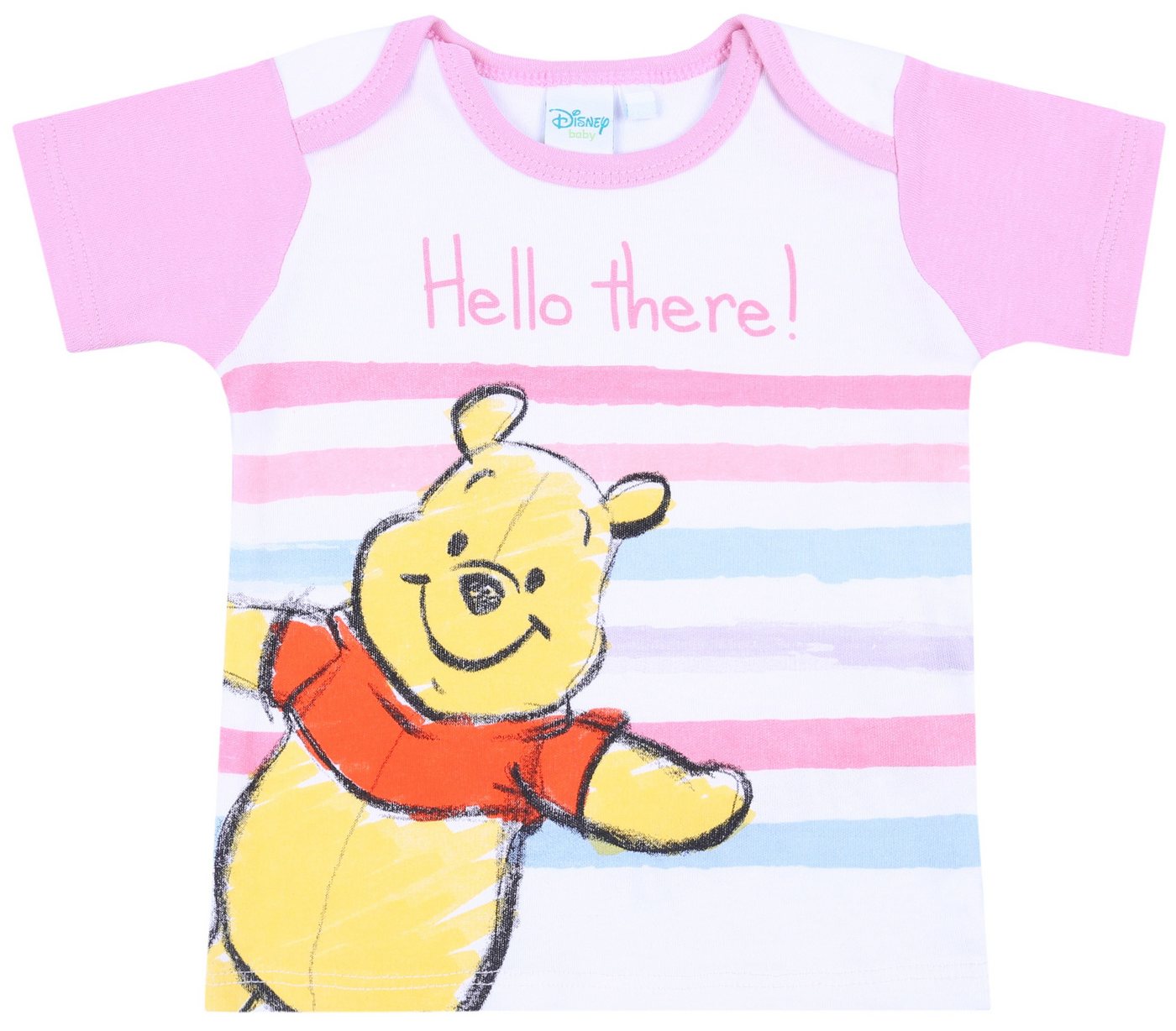 Sarcia.eu Kurzarmbluse Beige-rosa T-Shirt Winnie the Pooh Disney 9 Monate von Sarcia.eu