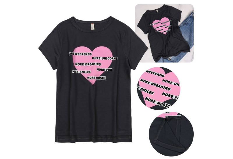 Sarcia.eu Kurzarmbluse Kurzarm Mädchen T-Shirt, graphit, mit Schriftzug, 18-24 Monate von Sarcia.eu