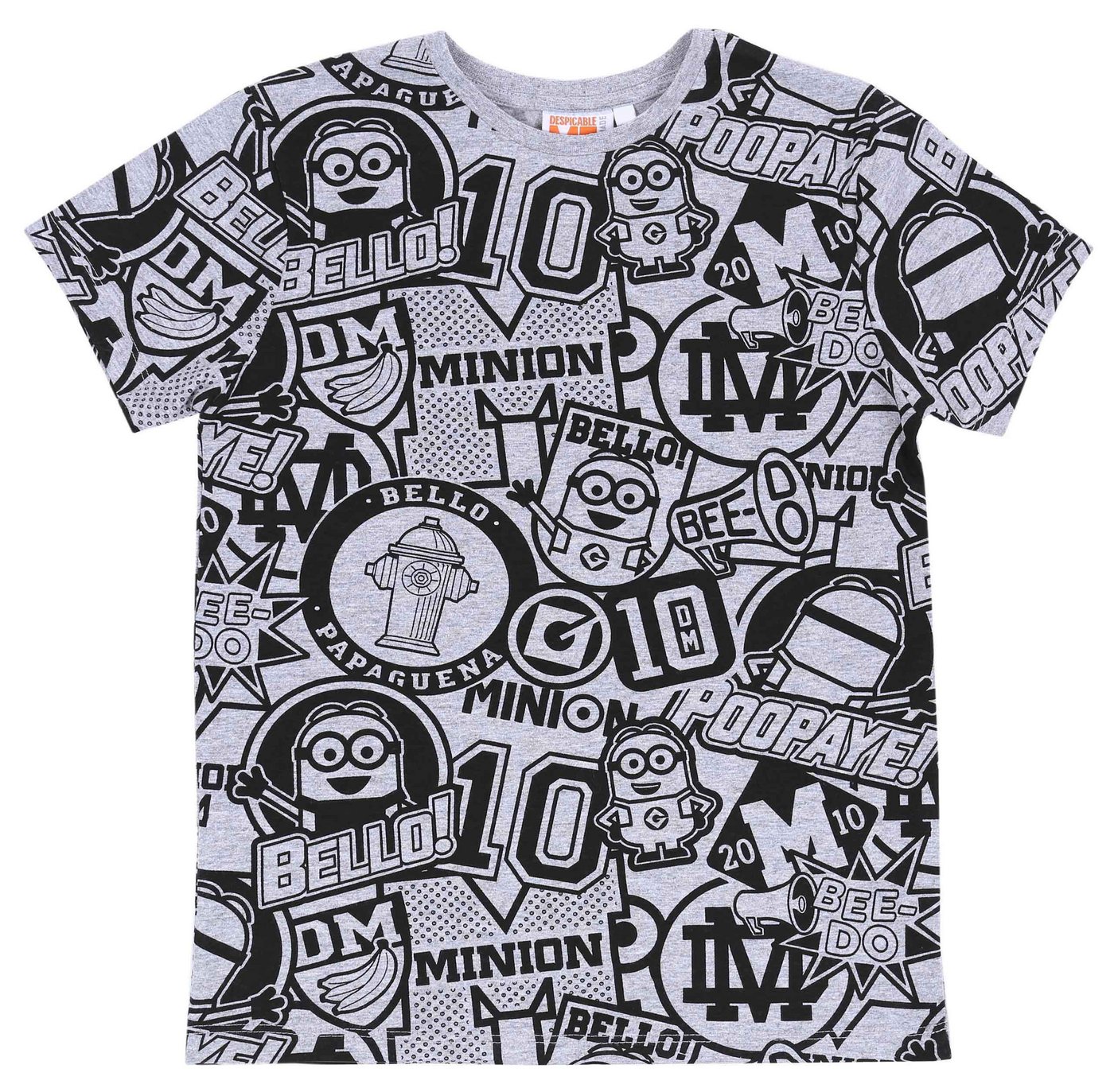 Sarcia.eu Kurzarmbluse Graues T-Shirt Die Minions DESPICABLE ME 7-8 Jahre von Sarcia.eu