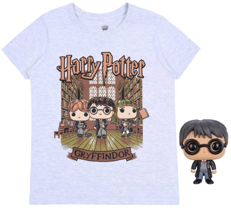 Sarcia.eu Kurzarmbluse Graues kurzen Ärmel T-Shirt + Figürchen von Harry Potter 11-12 Jahre von Sarcia.eu