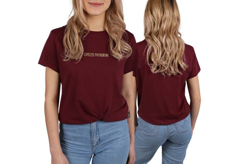 Sarcia.eu Kurzarmbluse Harry Potter T-Shirt für Damen, bordeauxrot, aus Baumwolle XS von Sarcia.eu
