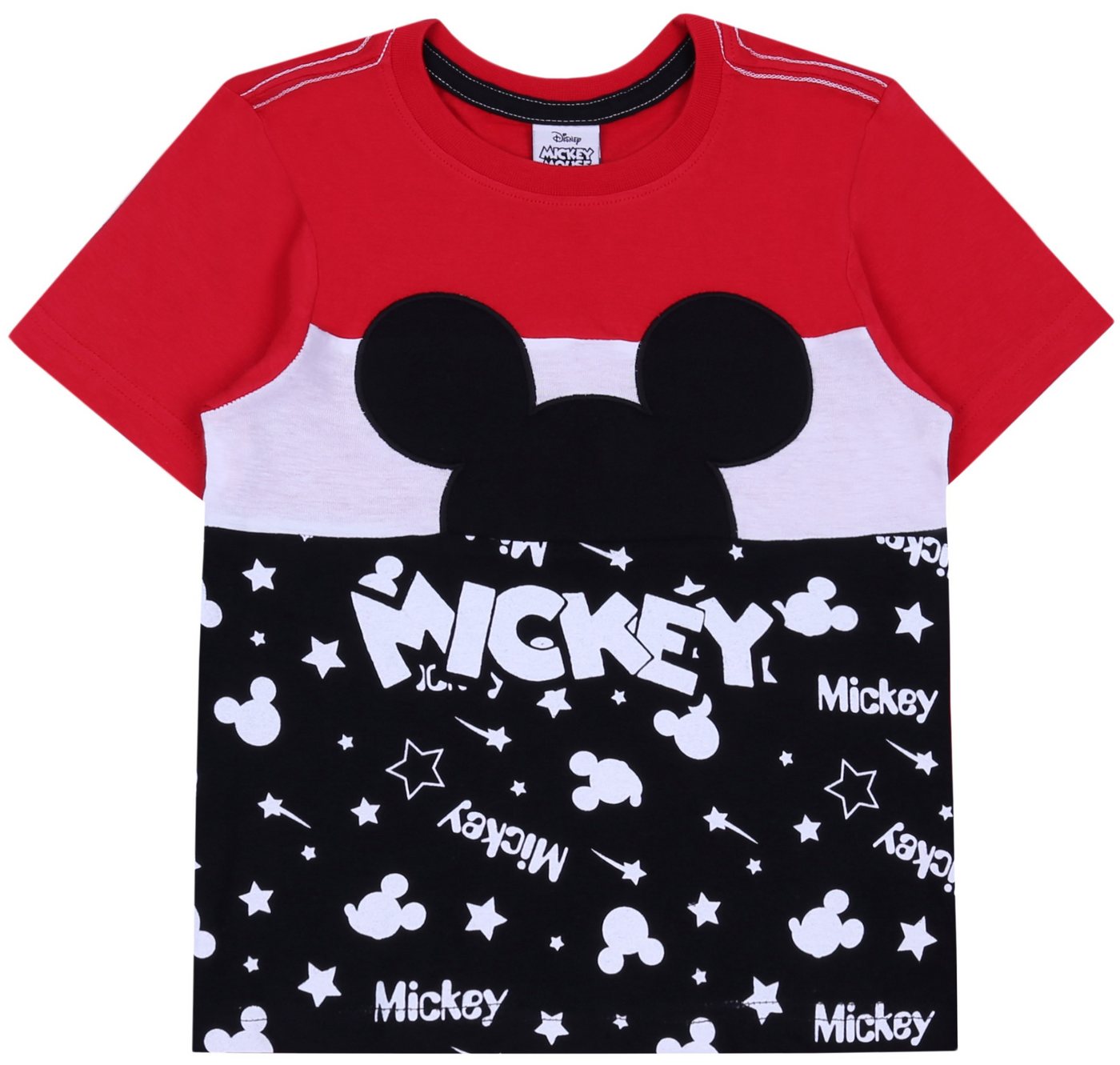 Sarcia.eu Kurzarmbluse Rot-schwarzes Jungen T-Shirt Mickey Mouse Disney 7 Jahre von Sarcia.eu