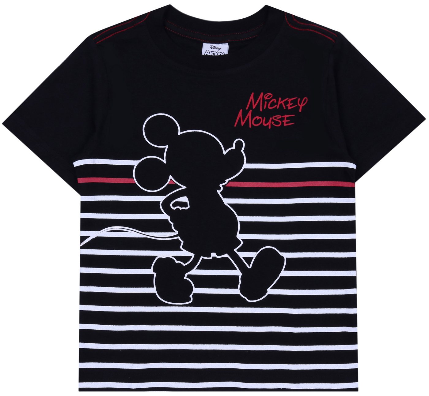 Sarcia.eu Kurzarmbluse Schwarzes gestreiftes T-Shirt für Jungen Mickey Mouse Disney 7 Jahre von Sarcia.eu
