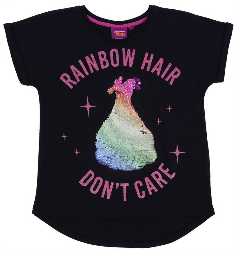 Sarcia.eu Kurzarmbluse T-Shirt mit Trolls-Pailletten gemustert DreamWorks 11-12 Jahre von Sarcia.eu