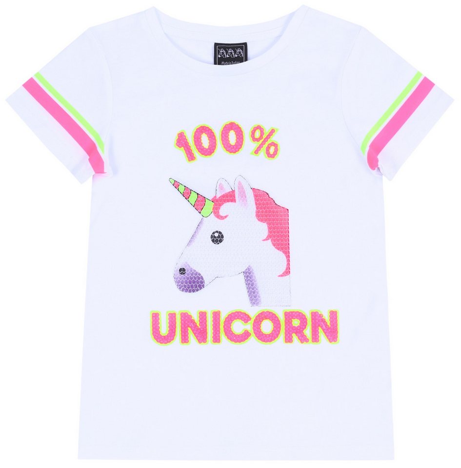 Sarcia.eu Kurzarmbluse Weißes T-Shirt für Mädchen mit Einhorn Unicorn 7-8 Jahre von Sarcia.eu