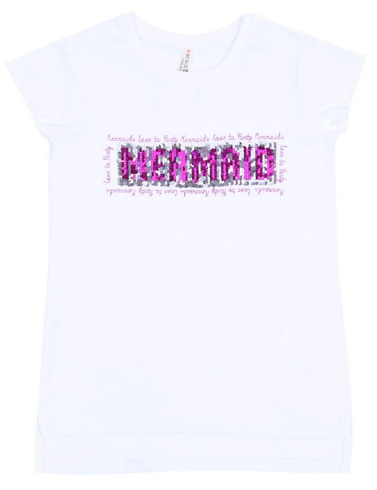 Sarcia.eu Kurzarmbluse Weißes T-Shirt mit Pailletten Mermaid/Party 8-9 Jahre Sarcia.eu Kurzarmbluse Weißes T-Shirt mit Pailletten Mermaid/Party 8-9 Jahre von Sarcia.eu