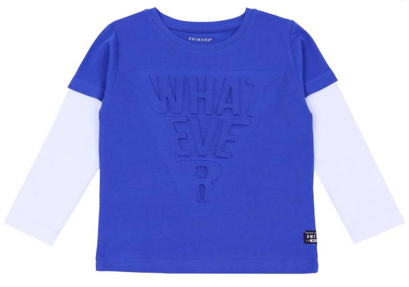 Sarcia.eu Langarmbluse Blaue Bluse mit doppelten Ärmel 2-3 Jahre von Sarcia.eu