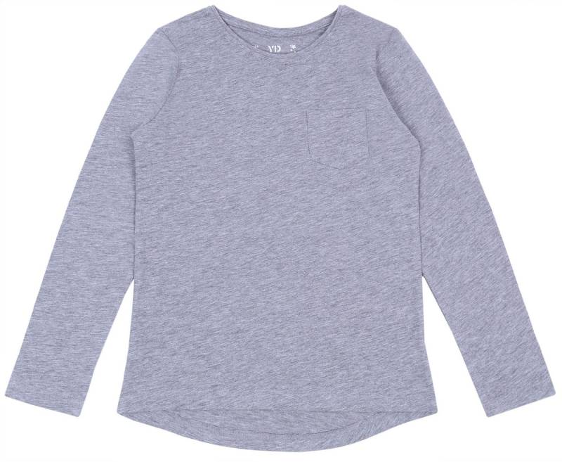 Sarcia.eu Langarmbluse Graue Bluse mit Tasche 10-11 Jahre von Sarcia.eu
