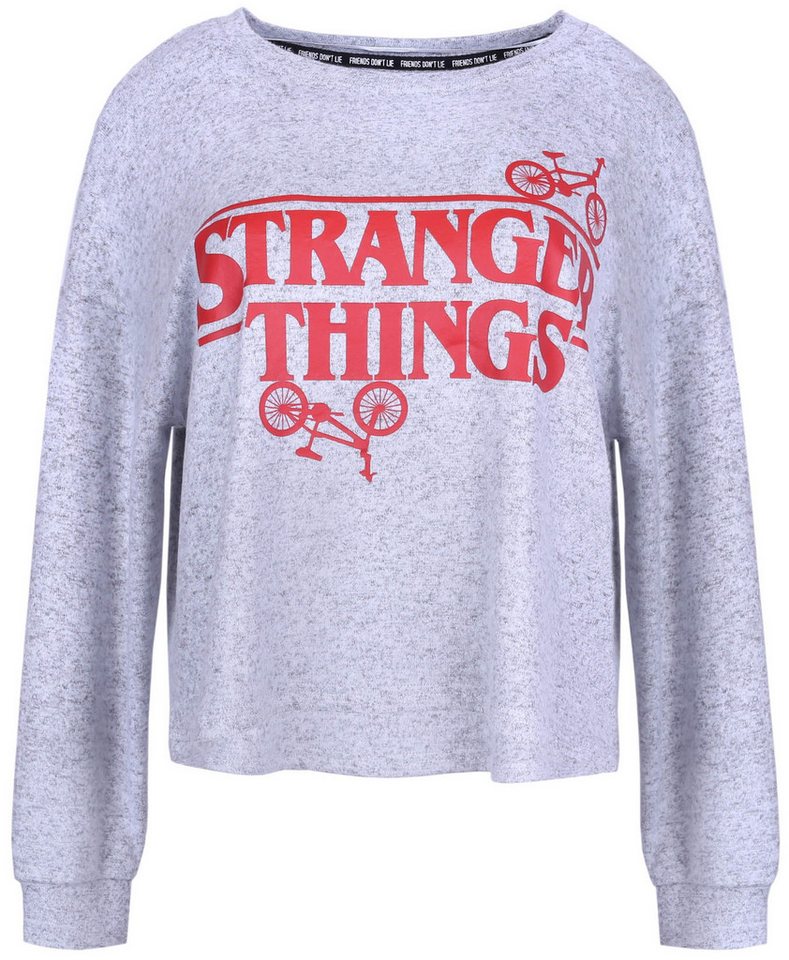 Sarcia.eu Langarmbluse Grauer Pullover aus Mischstoff STRANGER THINGS XL von Sarcia.eu