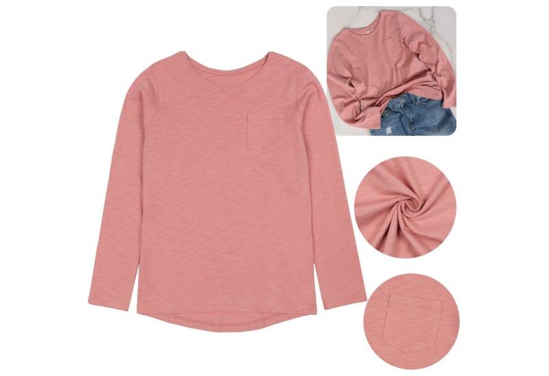 Sarcia.eu Langarmbluse Rosa Baumwollbluse mit langen Ärmeln für Mädchen, 7-8 Jahre von Sarcia.eu