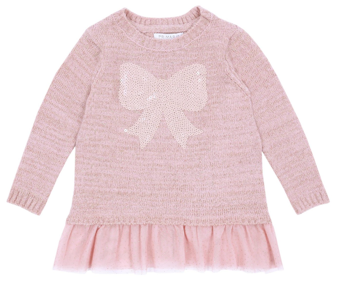 Sarcia.eu Langarmbluse Lachsfarbiger Pullover mit Schleife PRIMARK 2-3 Jahre von Sarcia.eu