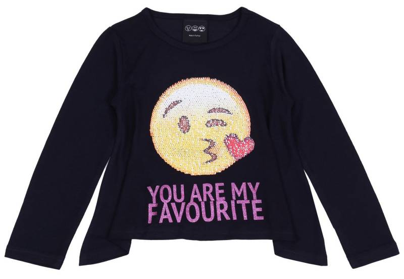 Sarcia.eu Langarmbluse Magische Bluse Pailetten - Emoticon 3-4 Jahre von Sarcia.eu