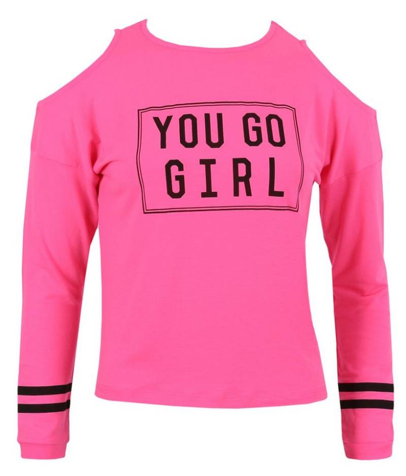 Sarcia.eu Langarmbluse Pinke Bluse mit freien Schultern YD ACTIVE 10-11 Jahre von Sarcia.eu