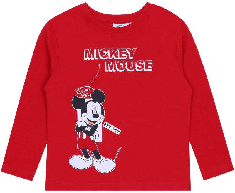 Sarcia.eu Langarmbluse Rotes Sweatshirt/Bluse mit Aufdruck Mickey Mouse DISNEY 5-6 Jahre von Sarcia.eu