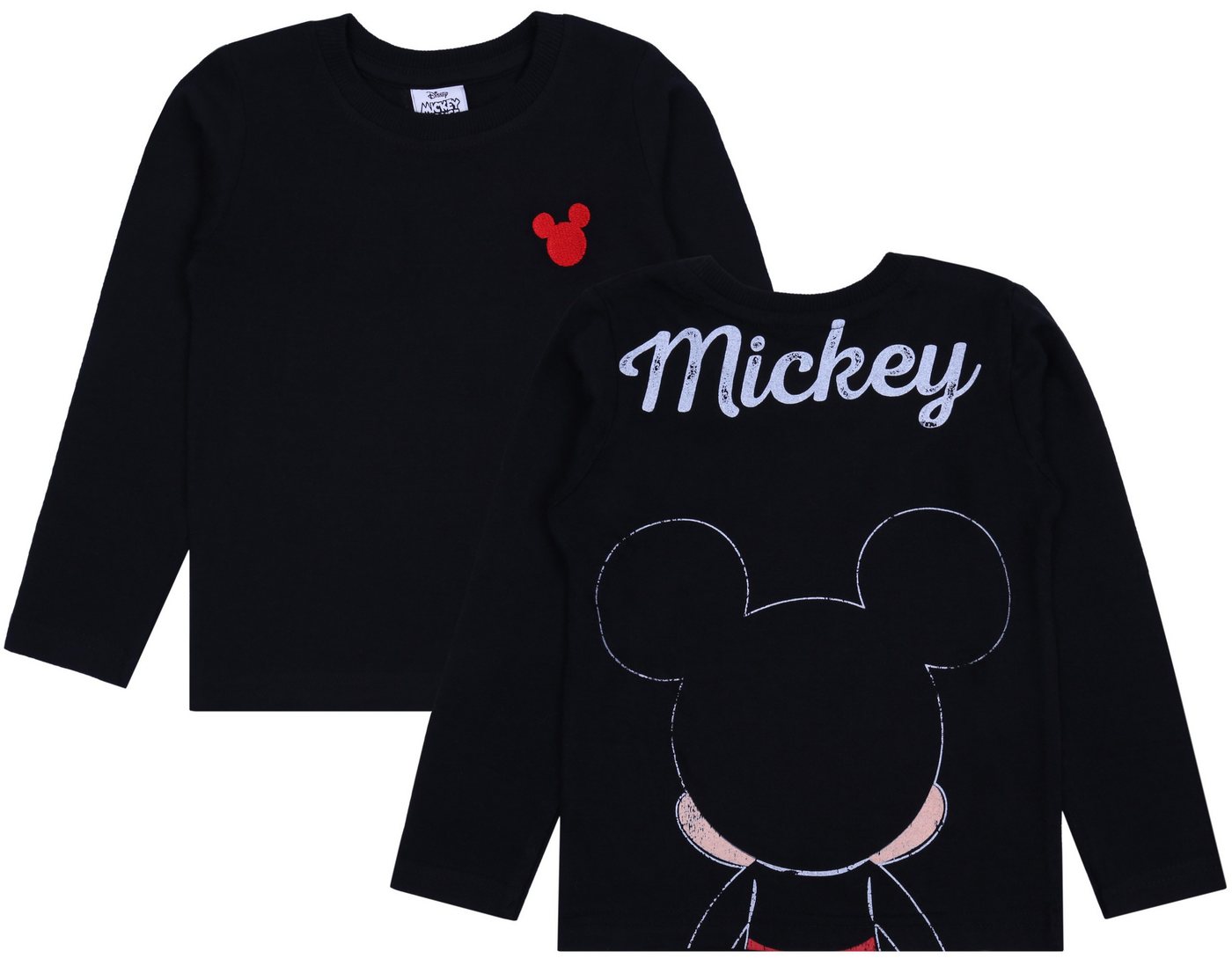 Sarcia.eu Langarmbluse Schwarze Jungen-Bluse mit langen Ärmel Mickey Mouse 7 Jahre von Sarcia.eu