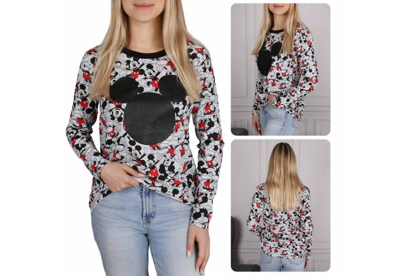 Sarcia.eu Langarmshirt DISNEY Mickey Mouse langarm Damenbluse, grau, Baumwolle, XS Sarcia.eu Langarmshirt DISNEY Mickey Mouse langarm Damenbluse, grau, Baumwolle, XS von Sarcia.eu