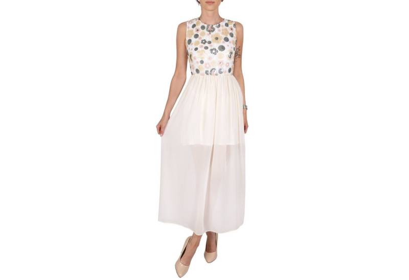 Sarcia.eu Maxikleid Cremefarbenes Maxi-Kleid mit Pailletten und freiem Rücken John Zack M von Sarcia.eu