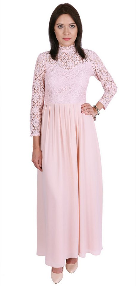 Sarcia.eu Maxikleid John Zack Lachsfarbenes Maxikleid mit 3/4-Ärmeln XS von Sarcia.eu