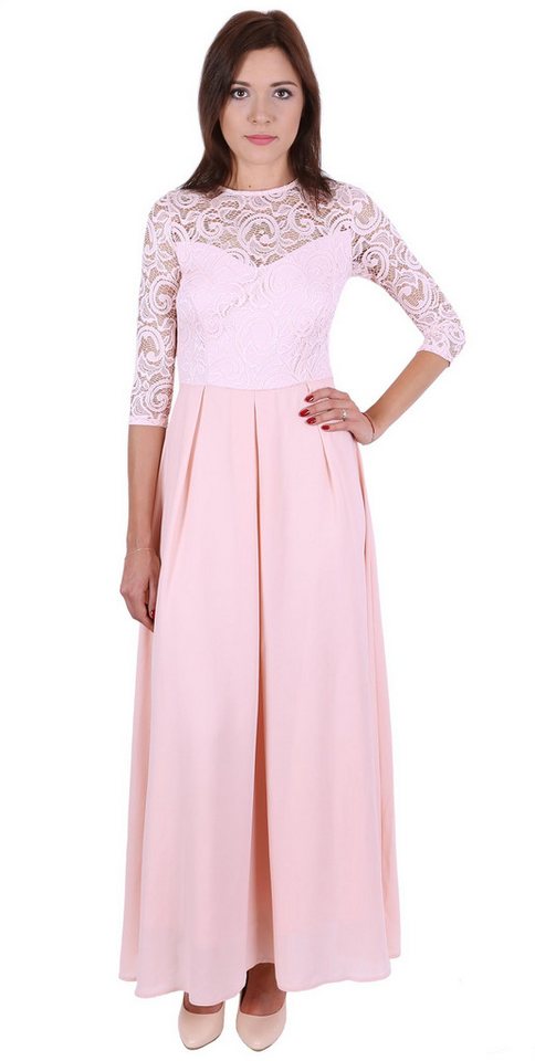 Sarcia.eu Maxikleid John Zack Rosa/Maxirock mit Spitzenoberteil M von Sarcia.eu