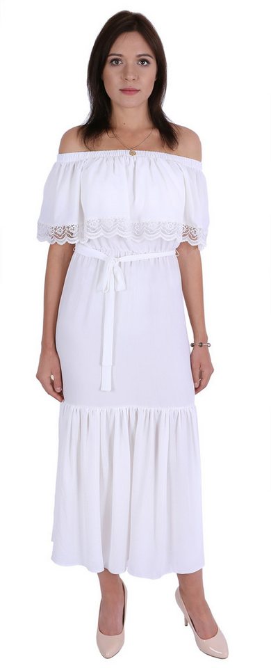 Sarcia.eu Maxikleid John Zack Weißes maxi spanisches Kleid ecrufarbig XS Sarcia.eu Maxikleid John Zack Weißes maxi spanisches Kleid ecrufarbig XS von Sarcia.eu