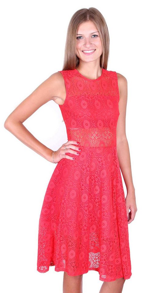 Sarcia.eu Midikleid AMAZING London Rotes Midikleid aus Spitze M von Sarcia.eu