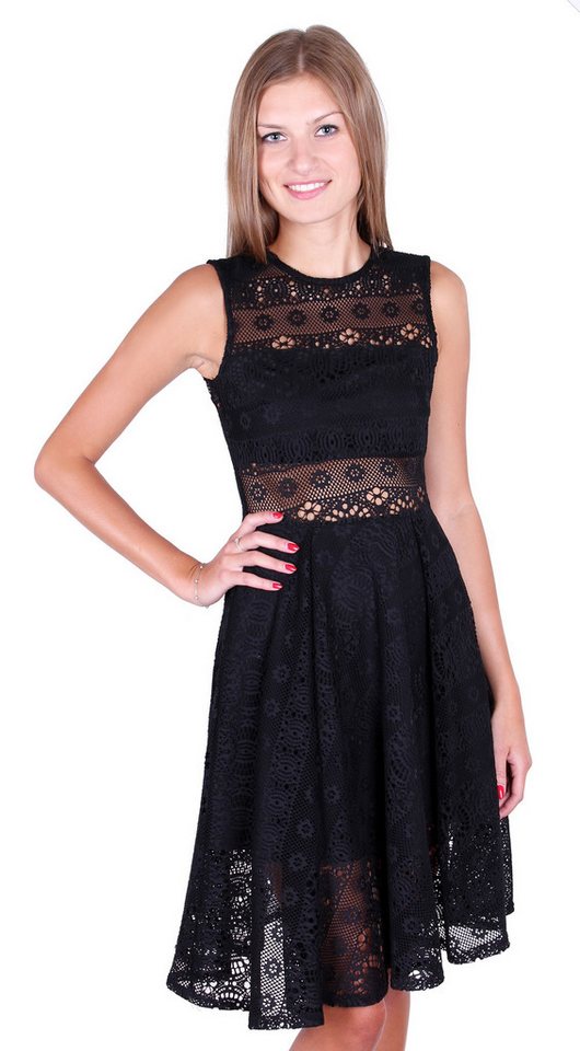 Sarcia.eu Midikleid AMAZING London Schwarzes Midikleid aus Spitze L Sarcia.eu Midikleid AMAZING London Schwarzes Midikleid aus Spitze L von Sarcia.eu