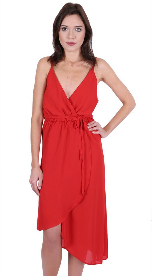 Sarcia.eu Midikleid John Zack Leichtes, luftiges, rotes Kleid L von Sarcia.eu