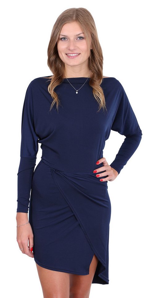 Sarcia.eu Minikleid John Zack Asymmetrisches Mini Kleid mit Raffungen, Dunkelblau XL von Sarcia.eu